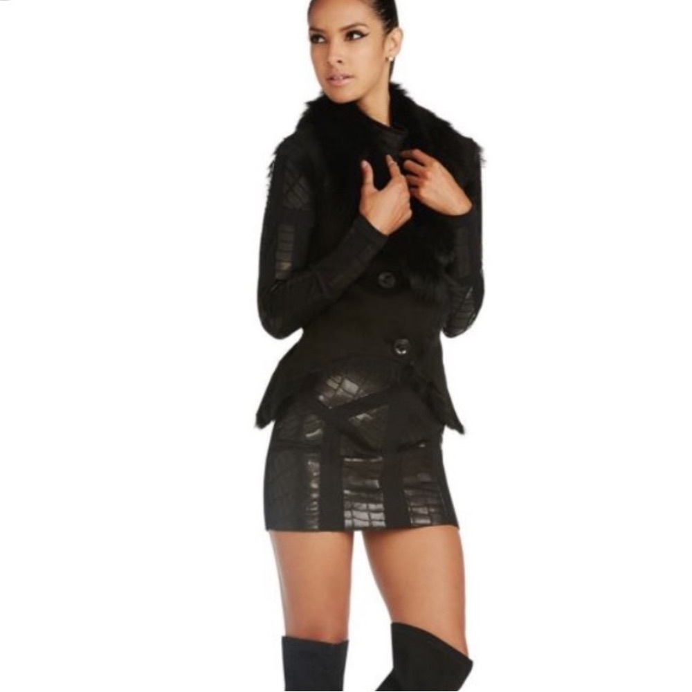 Sheepskin reversible shearling vest